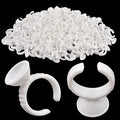 [300PCS] Lash Extension Glue Rings, 2 Slots Lash Glue Holder Cups