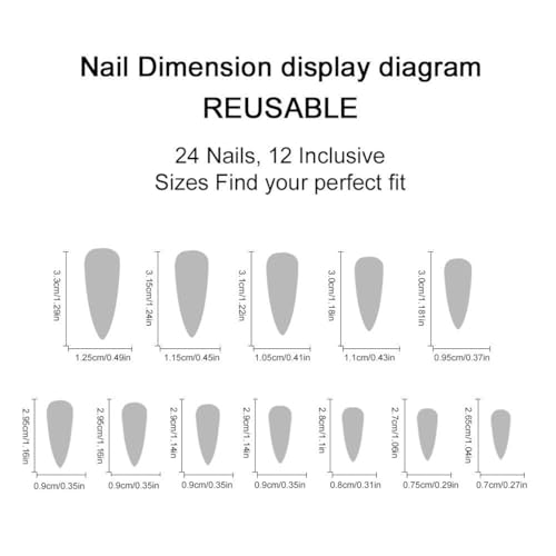 Long Stiletto Press on Nails - White French Tip witn 3D Bow - color: Style-23