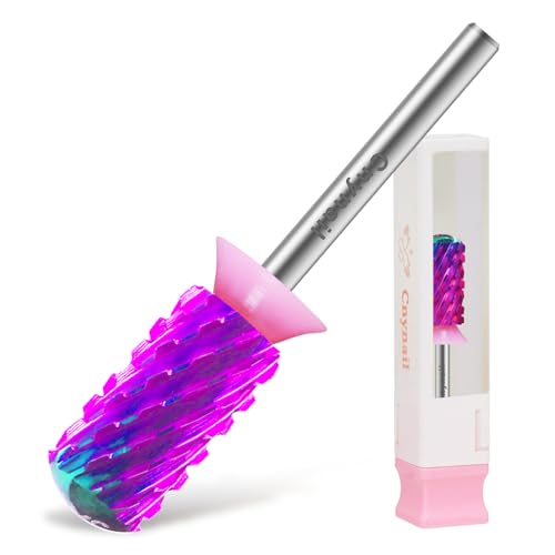 3/32" Large Smooth Barrel Safety Nail Drill Bit for Gel & Acrylic Removal - color: Purple L-S Barrel, size: 3XC