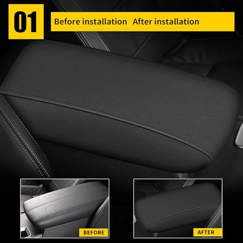 AOMSAZTO Armrest Console Covers for 2013-2018 Nissan Altima Fabric Cloth - color: Black Fabric Cloth, size: 2013-2018