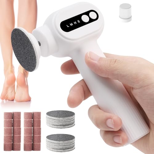 2-in-1 Electric Callus Remover for Feet, Professional Pedicure Tools Gift - color: Pollen Pink