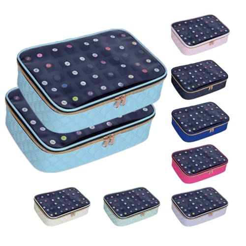2 Pcs Small Clear Nail Polish Organizer Holds 80 Bottles Nail,Blue - color: Sky Blue-Clea-2 pcs
