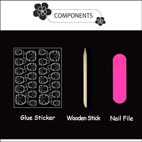 CTTHNBD Press on Nails Green - Medium Almond Fake Nails with Gold Foil Design - Christmas, Glossy Full Cover Stick on Nails - for Women 24 Pcs - color: Gold Green