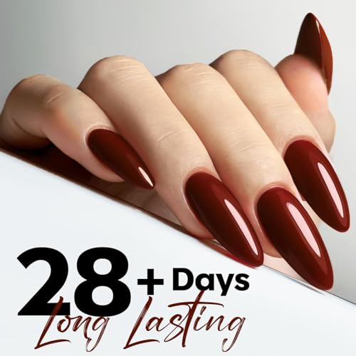 modelones Burgundy Red Gel Nail Polish Soak Off UV/LED Gel Polish 15ML - color: A1-Burgundy Red Solid