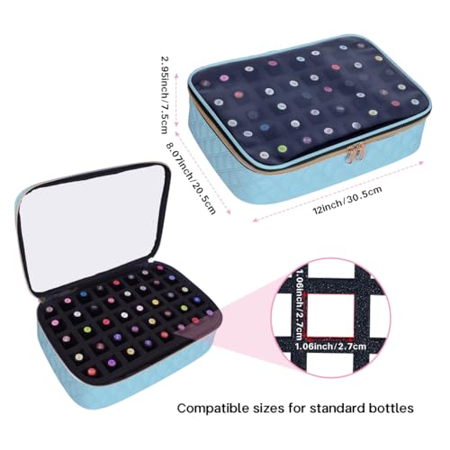 2 Pcs Small Clear Nail Polish Organizer Holds 80 Bottles Nail,Blue - color: Sky Blue-Clea-2 pcs