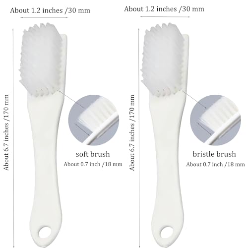 Ouliget Nail Cleaning Brush,Handle Grip Nail Cleaning Brushes for Toes Fingernail,Nail Stain Removing Brush,Laundry Scrubbing Brush Shoes Cleaning Brush,4 Pieces