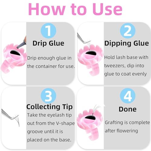 100 Pcs Glue Rings for Eyelash Extensions,Disposable Ring for Lashes Cute Lash Glues Holder Ring Glues Cup Glue Rings,Use for Eyelash Extension Supplies(Rotundity Pink) - size: Rotundity Pink