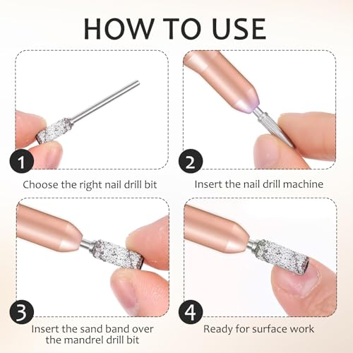 8 PCS Mini Mandrel Nail Bit,3.1 MM 3/32 Inches Nail Drill Bit for Electric Drill File Machine,Suitable for Acrylic Nails Manicure Pedicure Tool,Sanding Bands Compatible (Pack of 2) - size: 8 PCS (Pack of 2)