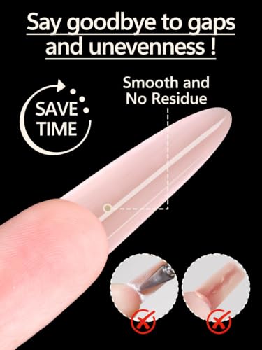 TOROKOM Sandwich Nails Dual Forms for Builder and Poly Nail Gel Extensions - color: Almond