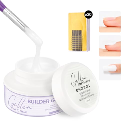 Gellen White Nail Builder Gel for Extensions, Sculpting & Overlays Apex,30g - color: White