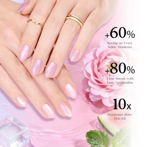 Beetles X Press Cat Eye Nails - 7 Colors Short Almond Press On Nails - color: 2a - Bubble CatEye - S