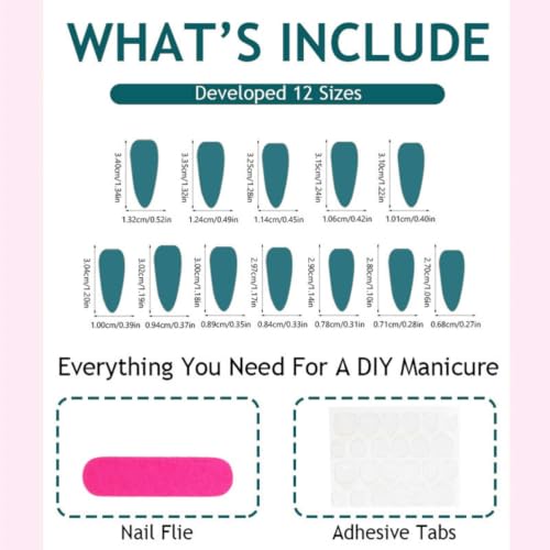 Goth Press on Nails Long Stiletto Black Fake Nails 24Pcs - color: Color-4
