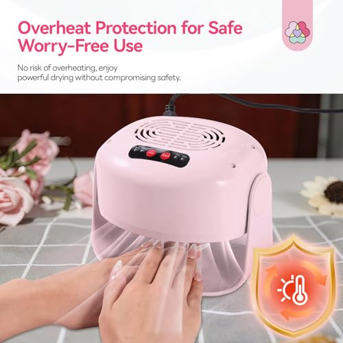 SAVILAND Adjustable Nail Polish Dryer for Regular Nail Polish - color: Pink-Big