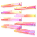 8 Pack 15 Inch Iridescent Acrylic Floating Wall Shelves, Rainbow Shelves - color: 15in-iridescent-8 Pack