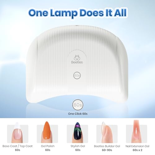 Beetles Gel Polish UV LED Nail Lamp, Fast Drying Nail Dryer Compact - color: E - White-01