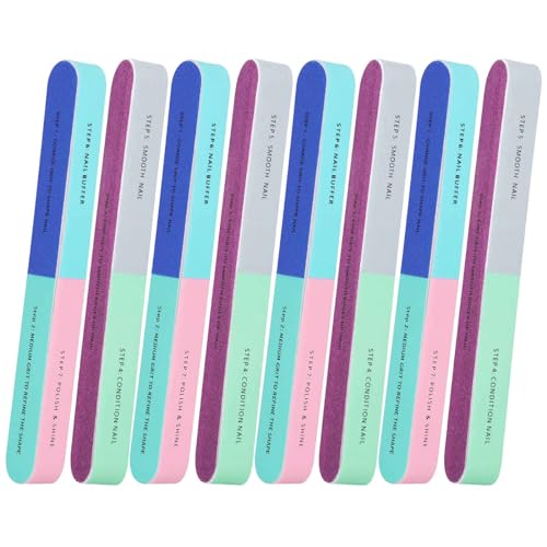 IFUNSON Professional Nail Buffer Block, Nail Buffer for Natural Nails, All-in-One Smooth & Buff & Shine for Nail Care, 8 Pack.