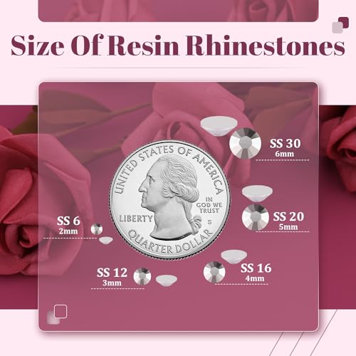 12000PCS 2mm Resin Rhinestones Bulk for Crafting (Silver), Flatback Bedazzling Crystals for Crafts DIY Nail Decoration, Gems Charms for Tumbler Shoes Clothing Fabric with Pickup Pen and Tweezers - color: B03 Resin Rhinestones (Silver), size: 2mm