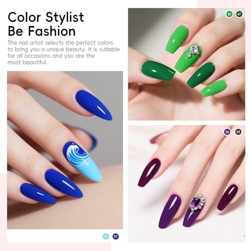COSCELIA 25PCS Gel Nail Polish Set Fall Colors Gel Nail Polish Soak Off with Glossy Matte Silver Golden Glitter Top Coat Red Brown Black White Green DIY Gifts for Women Girls - color: 25pcs All Seasons Gel Polish