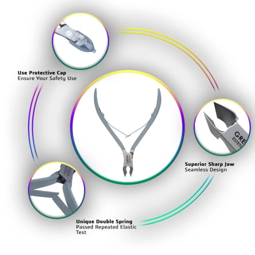 1piece Cuticle Trimmer Nipper 9 Color (Gray) - color: Gray Nipper - Pack 1