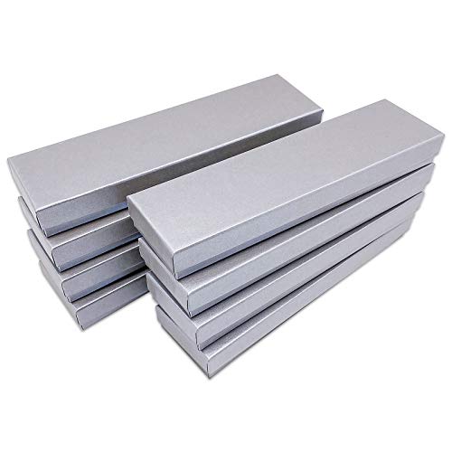TheDisplayGuys 25 Cardboard Gift Jewelry Boxes w/Paddings #82-8 x 2 x 1 - color: Pearl Gray
