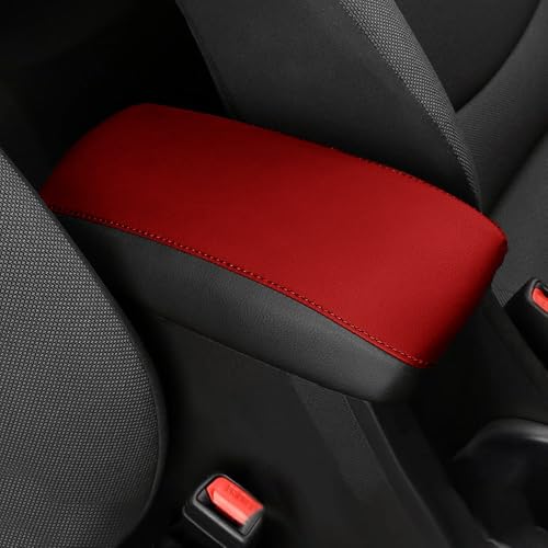 AOMSAZTO Center Console Cover for 2019-2026 Nissan Altima Red - color: Black with Red Leather, size: 2019-2024