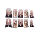 Handmade Duck French Press On Nails | Reusable & Salon Quality (O908, L) - color: O908, size: L