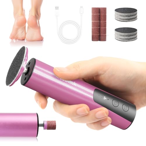 Electric Foot Callus Remover 6 Speed Adjustable for Women Mom Lover - color: Rose Pink