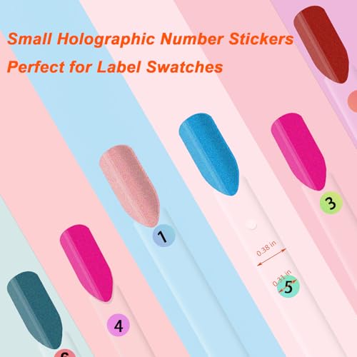 UPZIGS Nail Swatch Sticks with Number Stickers, Transparent-50pcs - color: Transparent-50pcs