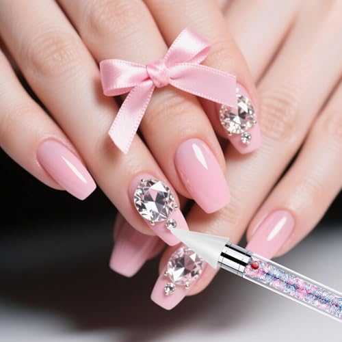 Tatuo 2 Pcs Rhinestone Picker Tool Kit with 2 Wax Head, Colorful - color: Colorful