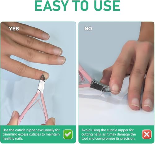 Professional Cuticle Trimmer & Nippers, Stainless Steel Nail Care Tool - color: Rose Nipper With Pusher - Pack 1