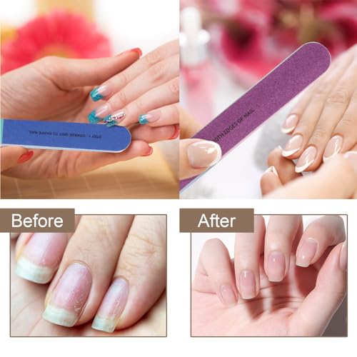 IFUNSON Professional Nail Buffer Block, Nail Buffer for Natural Nails, All-in-One Smooth & Buff & Shine for Nail Care, 8 Pack.