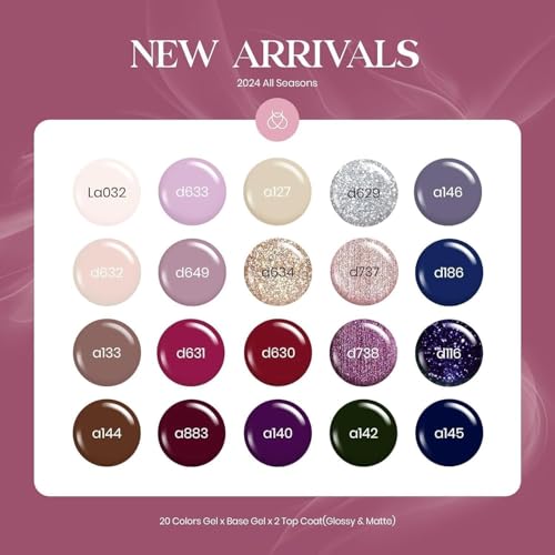 Beetles Fall Gel Nail Polish Set, Sophisticated Charm Shimmer Gel Polish - color: 0-0 20 Colors Sophisticated Charm