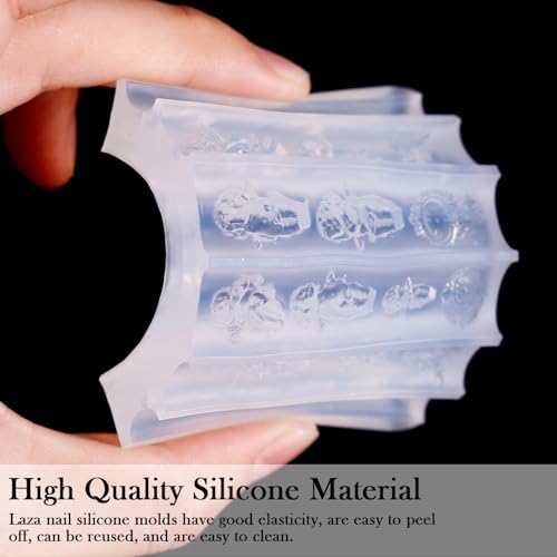 Laza 4pcs Rococo Silicone Nail Art Molds, Multiple Virgin Mary Nail Molds - color: Angel
