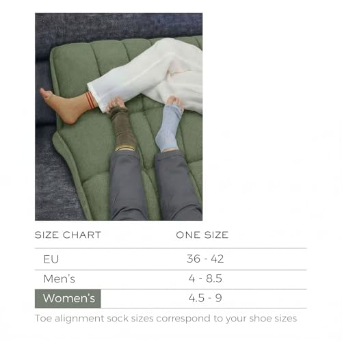 Foot Alignment Socks with Toe Separator,Toeless Yoga Socks for Women/Men - color: Beige