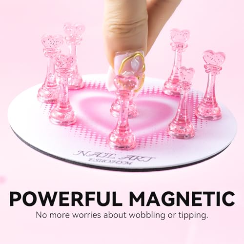 Nail Stands for Press On Nails Painting Display Practice - color: Pink, size: Medium