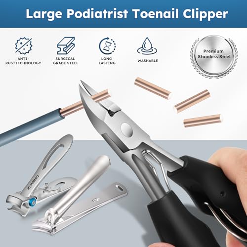 Nail Clippers for Seniors, Heavy Duty Ingrown Toenail Clippers - size: Wide Jaw 5pcs