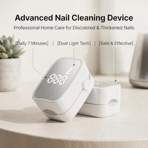 LED Nail Care Light Device for Thick Toenails & Fingernails, White