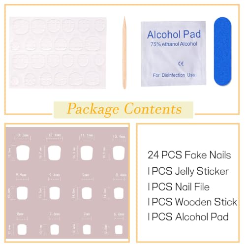 Autumn Press on Nails Short Square Fake Nails with Maple Polka Dot Designs Glossy Nails Press ons Orange Yellow Brown Glue on Nails Full Cover Acrylic Nails Fall Stick on Nails for Women 24Pcs - color: 13