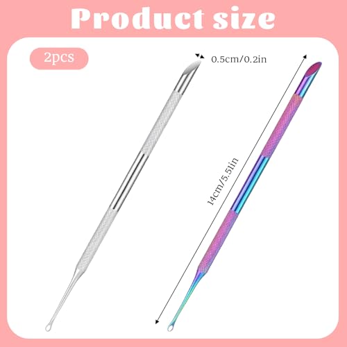 Loop Cuticle Pusher, Dual Ended Cuticle Remover, Nail Cleaner Tool