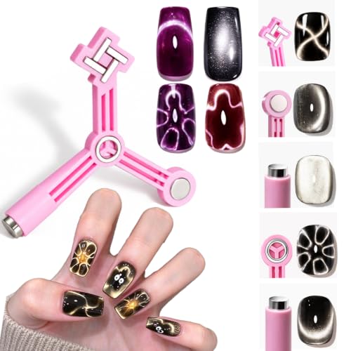 AzureBeauty 4-in-1 Cat Eye Nail Magnet for Gel Polish, Pink - size: 1 Pcs-A