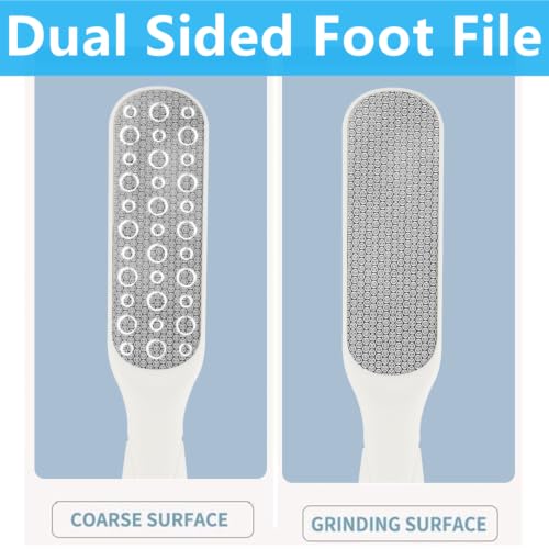 Fu Store 2 Pack Foot Files Callus Remover Foot Rasp Dual Sided Foot File - color: White