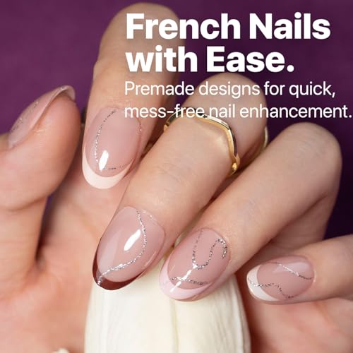SXC Cosmetics French Tip Press On Nails - Skin Tone Nude and Color Series, XS Almond X-Pro Tips Starter Kit ST118KIT - color: Skin Tone - XS Almond