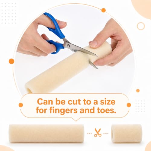 4 Pack Cuttable Toe Tubes Sleeves Foam Toe Protectors Bandages