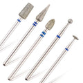 QUNZHAO 5Pcs Diamond Nail Drill Bits sets (BLUE (M) B05 set) - color: BLUE (M) B05 set