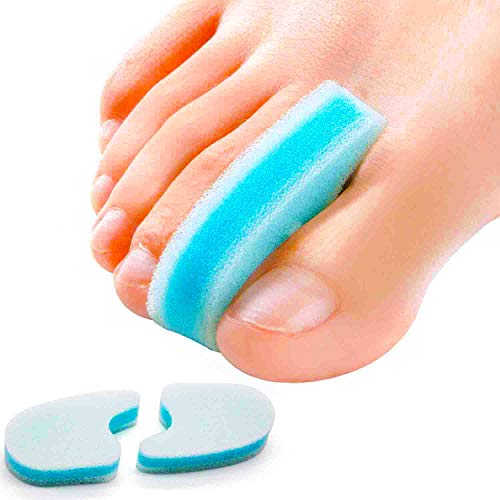 Povihome 10 Pack Foam Toe Spacers(2/5" Thick), 3-Layer Toe Separators - Large Size - to Align Crooked, Overlapping Toe, Relieve Corn, Blister and Reduce Irritation - size: Large (Pack of 10)