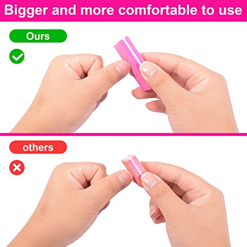 Diesisa Buffer Block Nail File, 100/180 Grit Sponge Nail Buffers for Acrylic Nails, Mini Buffing Block Double Sided for Manicure Tools 30 Count - Pink - color: Pink-30pc