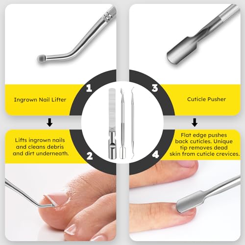 Nail Clippers for Seniors, Heavy Duty Long Handle Ingrown Toenail Clippers - size: Angled Head 6pcs