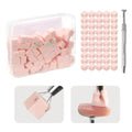 SAVILAND 100PCS Nail Sponges for Ombre: Pink Nail Art Sponges With Grabbing Pen Ombre Nail Sponge Gradient Nail Tools Aura Nails Ombre Nail Brush Professional Home DIY Nail Art Salon - color: 3A-Pink