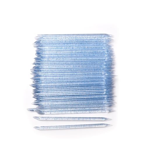 100Pcs Disposable Nail Sticks Double-End Nail Cuticle Pusher Remover Nail Care Stick Cleaning Stick for Fingernail Manicure Pedicure Tool (Blue) - color: Blue