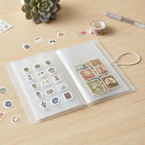 Sticker Organizer Album With 100 Clear Pockets For Sticker Sheets - size: Large(4.8" x 9.6")